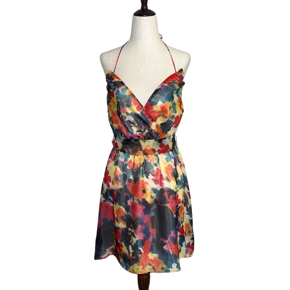 Anthropologie Hutch Multicolor Halter Dress - Picture 1 of 5